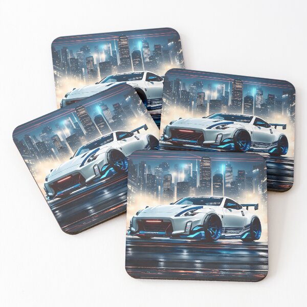 Item preview, White and blue tuned Nissan Z in front of a Skyline designed and sold by Salimgor Hangaround Music.