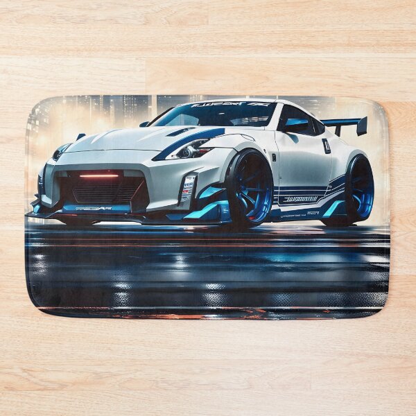 Item preview, White and blue tuned Nissan Z in front of a Skyline designed and sold by Salimgor Hangaround Music.