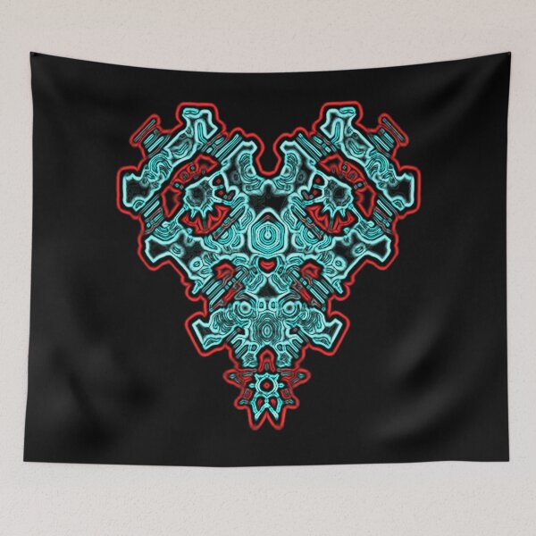 Item preview, Curious Robot Abstract Neon Green Red designed and sold by Static-Fractal.