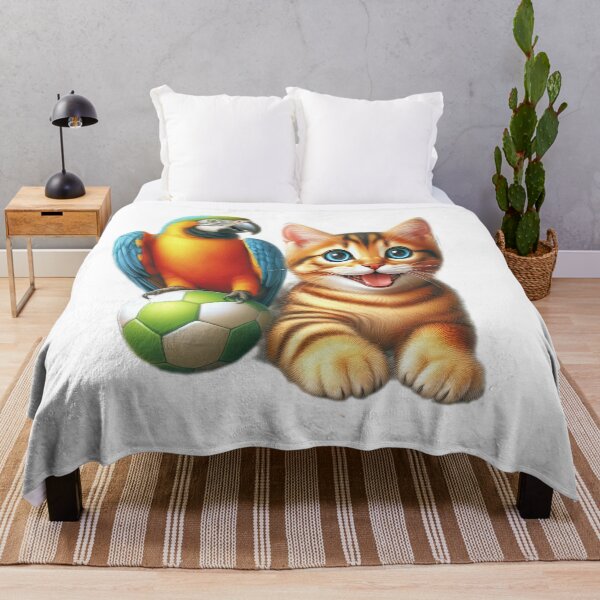 Item preview, cute funny cat ginger kitten with a parrot, cute cat,cute funny,funny cat designed and sold by Expressions-Sel.