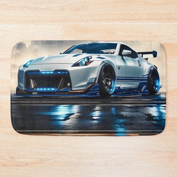 Item preview, White Blue Tuned Nissan Z City Skyline designed and sold by Salimgor Hangaround Music.