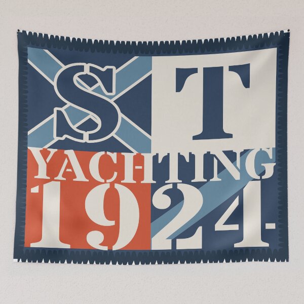 Aperçu de l'œuvre Patch Yachting Vintage 1924 – Voile nautique créée et vendue par PIXEL WORN.