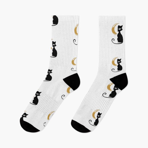 Item preview, cute funny cat black cat with a crescent moon, cute cat,cute funny,funny cat designed and sold by Expressions-Sel.