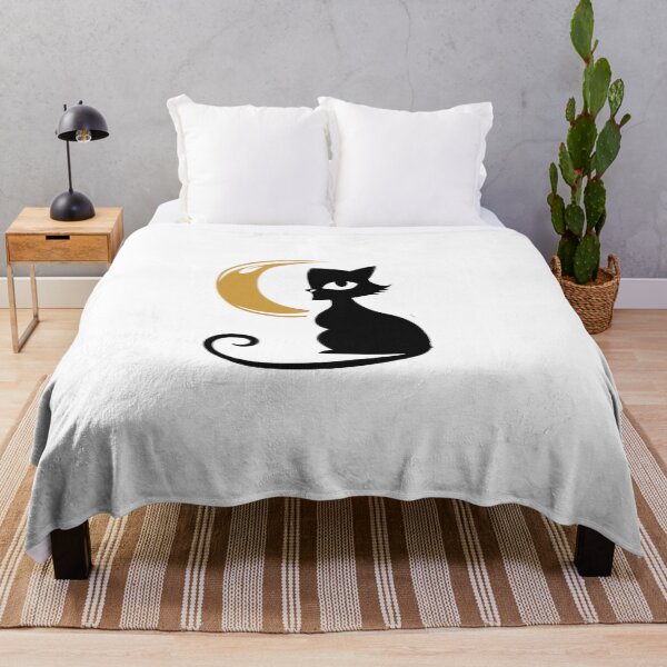 Item preview, cute funny cat black cat with a crescent moon, cute cat,cute funny,funny cat designed and sold by Expressions-Sel.