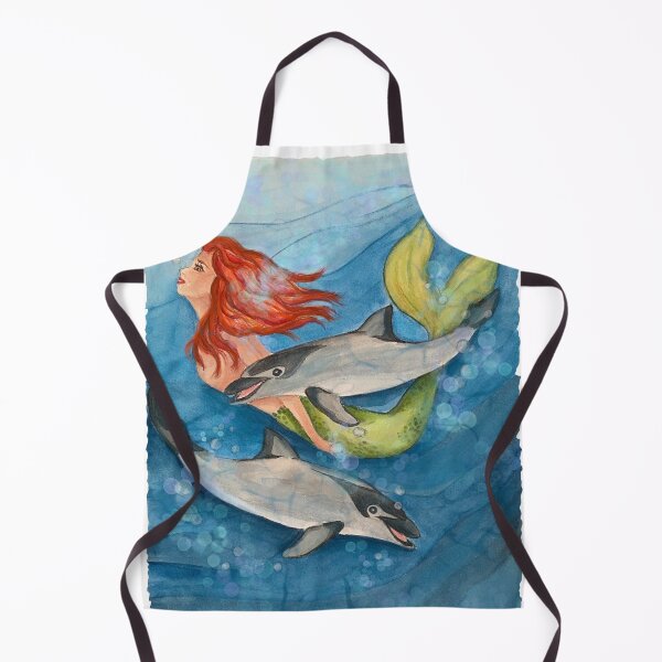 Item preview, mermaid with dolphins designed and sold by DariaCeppelli.