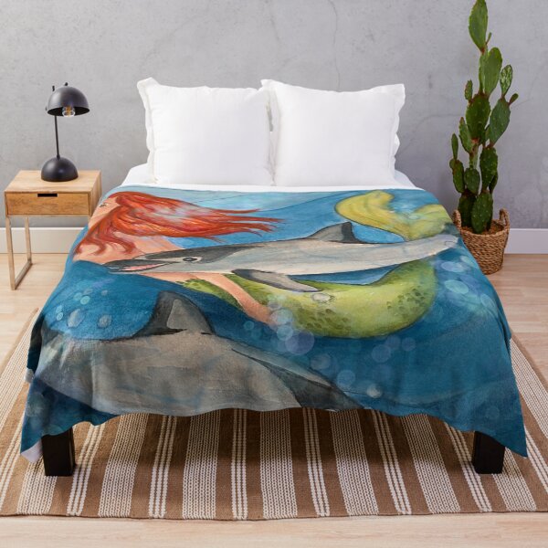 Item preview, mermaid with dolphins designed and sold by DariaCeppelli.