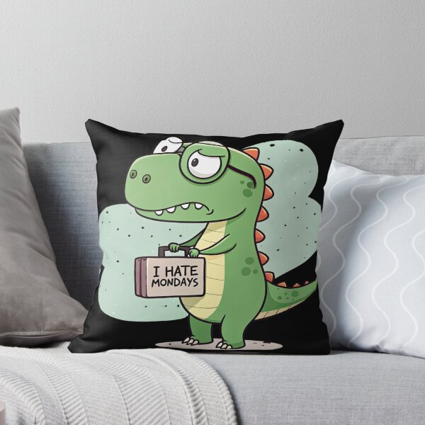 Item preview, Fat T-Rex Hates Mondays – Funny Office Animal Cartoon designed and sold by catinheaven.