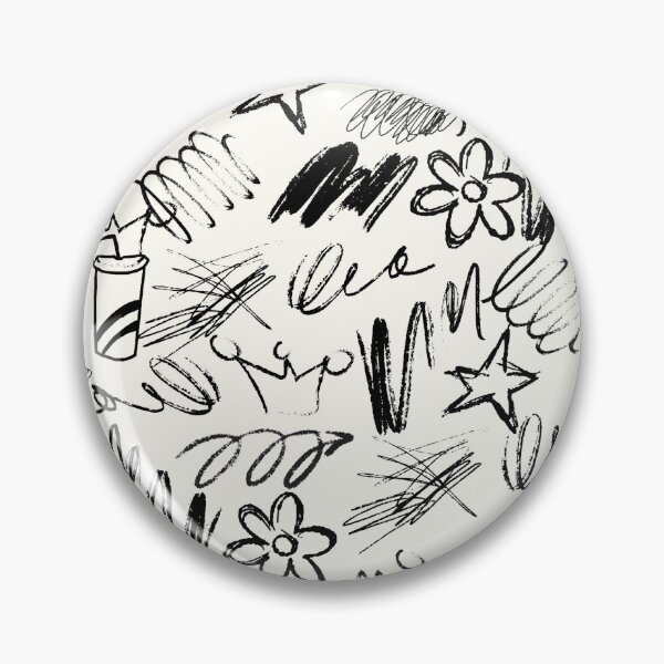 Item preview, Black & White Ink Sketch Doodles designed and sold by ZaisArtStudio.