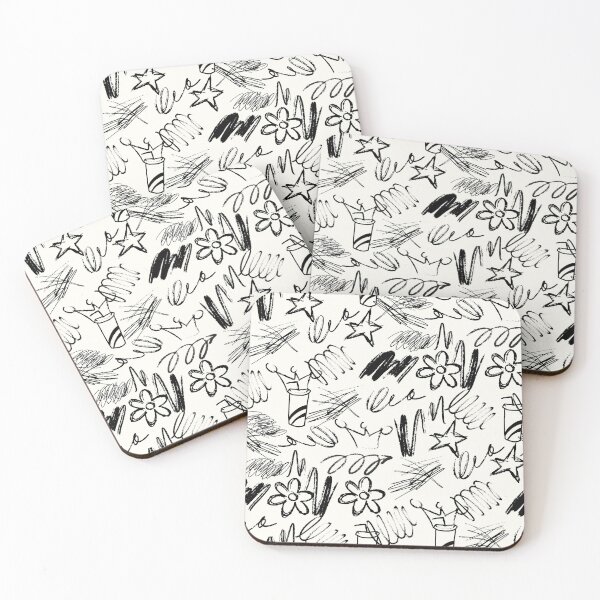 Item preview, Black & White Ink Sketch Doodles designed and sold by ZaisArtStudio.