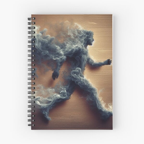 Item preview, Dispersing Man – Walking Figure Made of Smoke Surreal Art designed and sold by ashokreddy343.