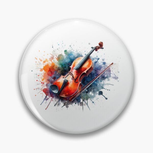 Item preview, Watercolor Violin with Bow and Notes designed and sold by paulrommer.