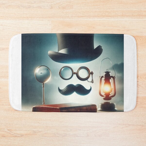 Item preview, Floating Top Hat, Monocle & Mustache – Gentleman Silhouette Art designed and sold by ashokreddy343.