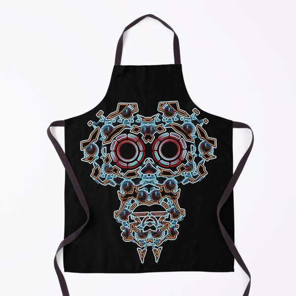 Item preview, Robot Head Abstract Neon Blue designed and sold by Static-Fractal.