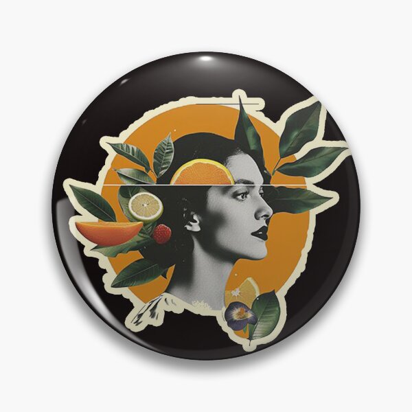Item preview, beauty orange girl art portrait designed and sold by Ratatatts.