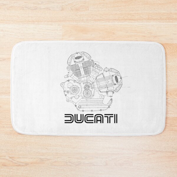 Item preview, Ducati V-Twin diagram with Old-Style Text Logo Black designed and sold by fullstackphotos.
