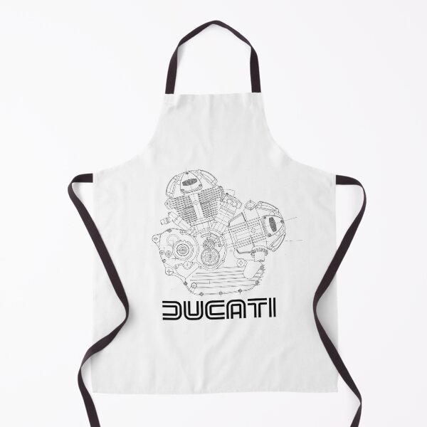 Item preview, Ducati V-Twin diagram with Old-Style Text Logo Black designed and sold by fullstackphotos.