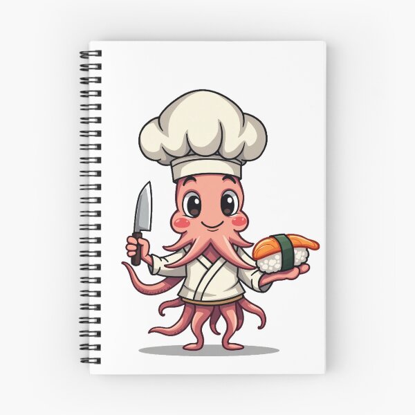 Item preview, Sushi Chef Squid – Funny Japanese Cooking Octopus designed and sold by MzulhilmiZam.