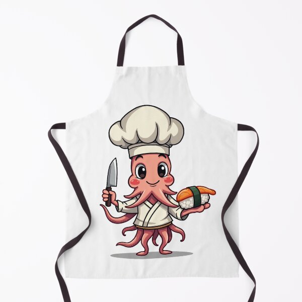 Item preview, Sushi Chef Squid – Funny Japanese Cooking Octopus designed and sold by MzulhilmiZam.