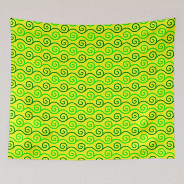 Item preview, Green Swirl Wave Pattern – Vibrant Abstract Seamless Design designed and sold by larissa-myrie.