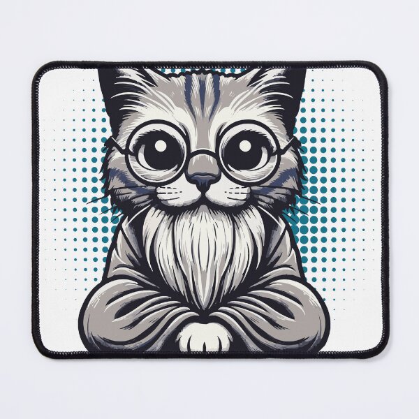 Item preview, Furball Of Wisdom Zen Cat designed and sold by Merch Mann.