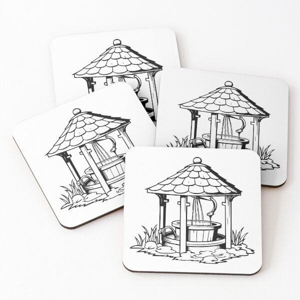 Item preview, Wishing Well Fountain Magical Coin Toss Grant Wish Tale designed and sold by inkoutninja.