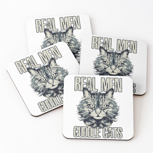 Item preview, Real Men Cuddle Cats Feline Cat designed and sold by Merch Mann.