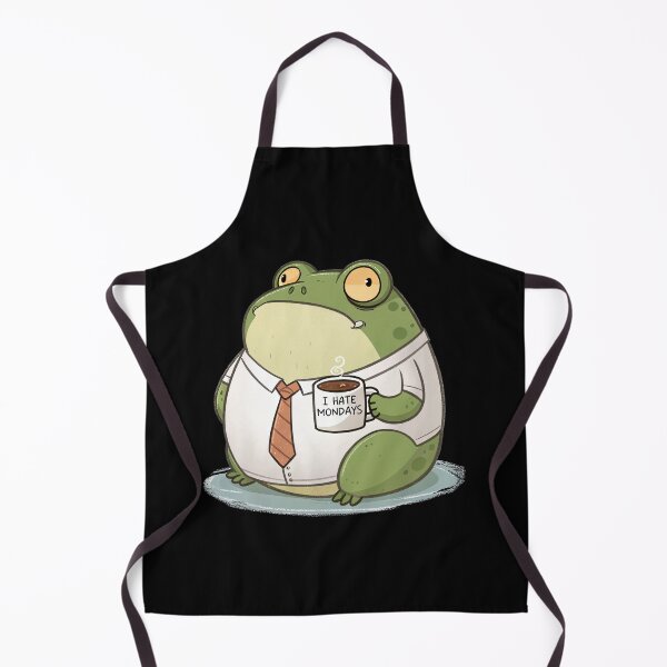 Item preview, Fat Frog Hates Mondays – Funny Office Animal Cartoon designed and sold by catinheaven.