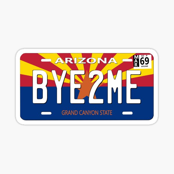 Item preview, Sarcastic AZ License Plate designed and sold by WalkingFox.