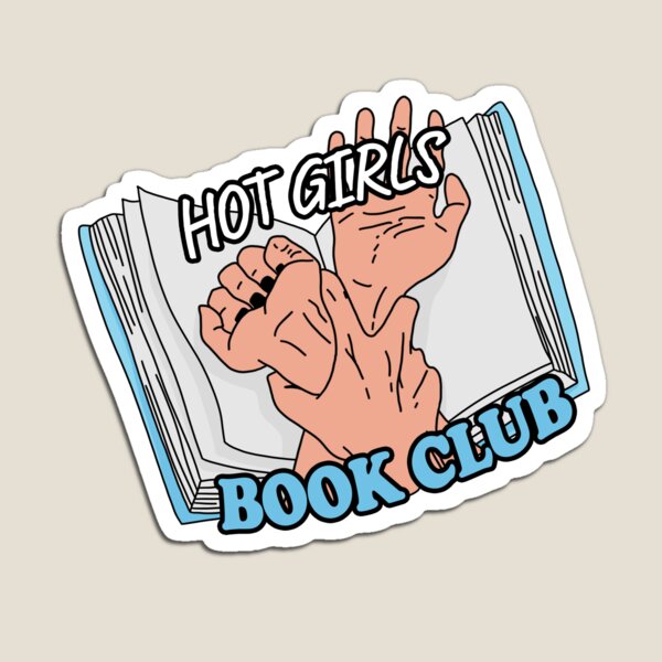 Artikelvorschau, Hot Girls Book Club - Blauer Kindle-Aufkleber entworfen und verkauft von PlotLines.