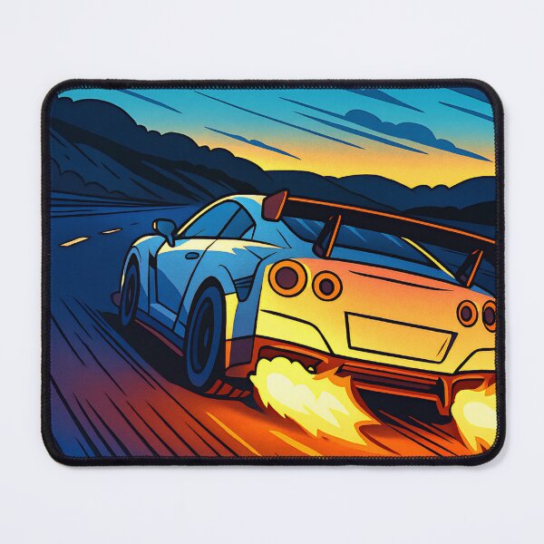 Item preview, Sunset Drift JDM Art Print – Turbo Sports Car designed and sold by PosterFuel.