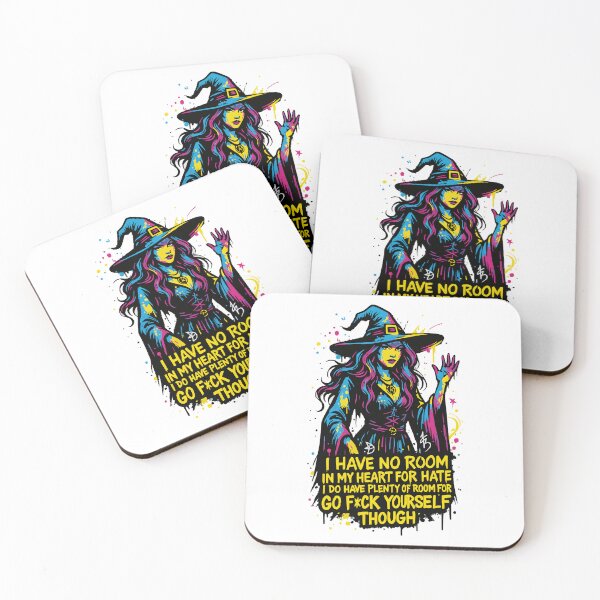 Item preview, I Have No Room in My Heart for Hate – Street Art Witch Design designed and sold by Vivid Void Apparel.