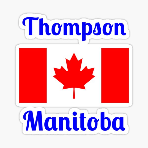 Thompson Manitoba (Canada)- Stylish Prints, Sticker