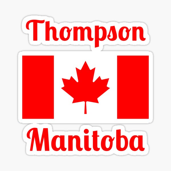 Thompson Manitoba (Canada)- Stylish Prints, Sticker