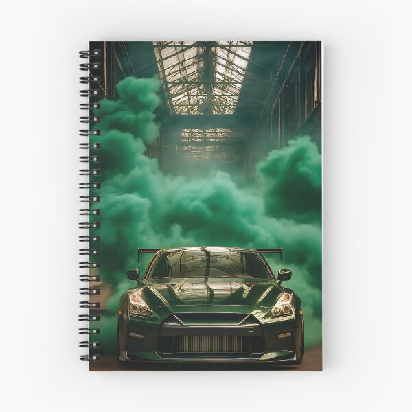 Item preview, Smoke Garage JDM Art – Green Turbo Car Poster designed and sold by PosterFuel.