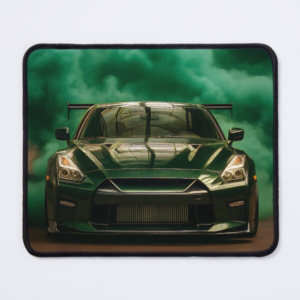 Item preview, Smoke Garage JDM Art – Green Turbo Car Poster designed and sold by PosterFuel.