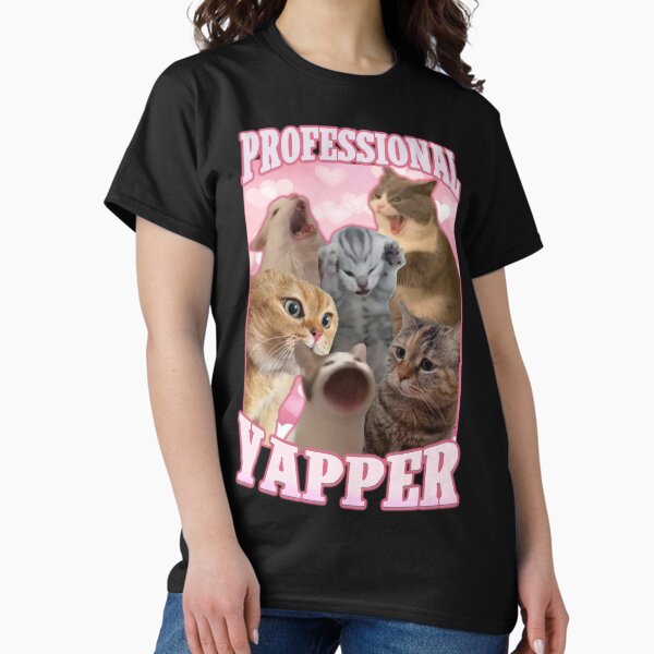 Item preview, professional yapper funny cat meme designed and sold by MemishDesign.