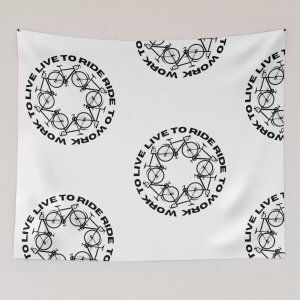 Item preview, Live to Ride, Ride to Work, Work to live Design Black designed and sold by CycleNYC_Designs.