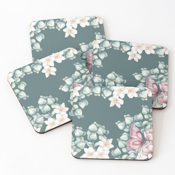 Item preview, Peonies and Butterfly in Green designed and sold by CrisGHeer Art &Illustration.