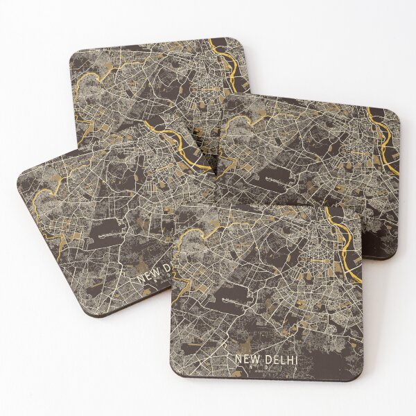 Item preview, New Delhi City Map of India  - Pastel designed and sold by deMAP.