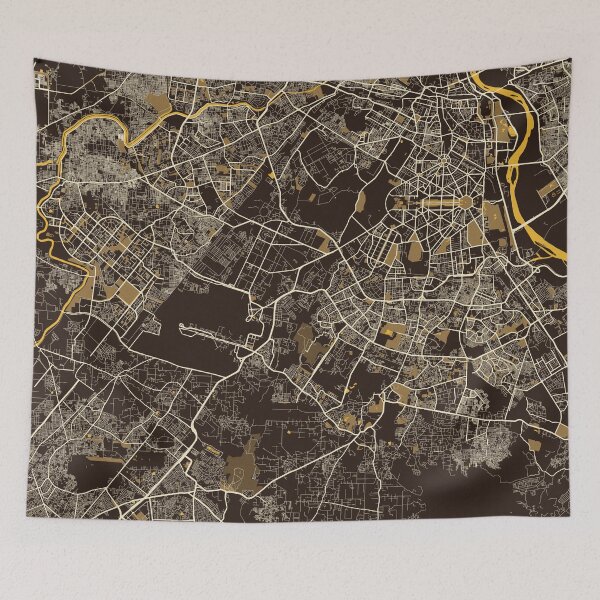 Item preview, New Delhi City Map of India  - Pastel designed and sold by deMAP.