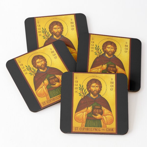 Item preview, Saint Euphrosynos the Cook Icon designed and sold by odyssee-n.