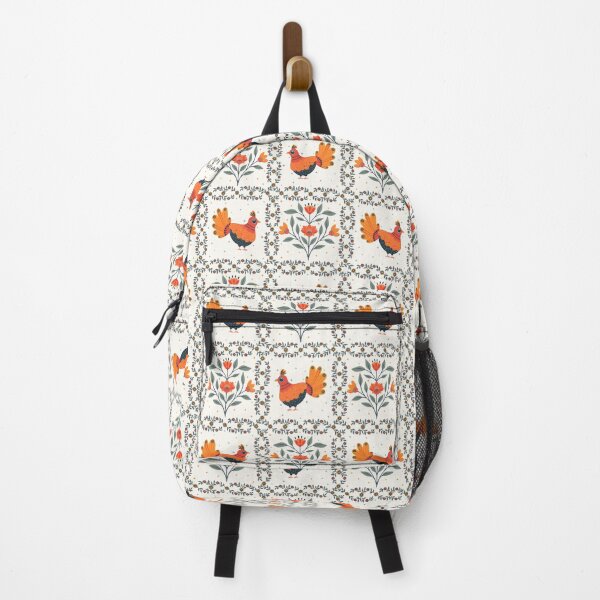 Item preview, Vintage folk quilt from grandma, chickens and florals designed and sold by OzdeBayer.