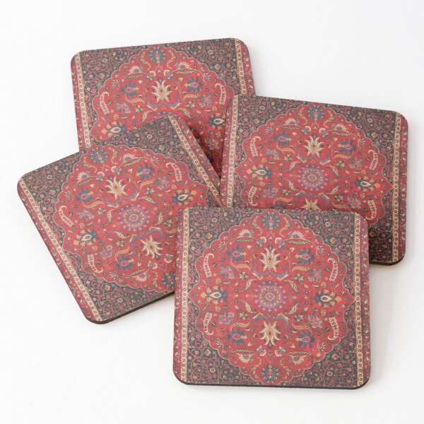 Item preview, Red Persian Rug Vintage Carpet Pattern designed and sold by Vicky Brago-Mitchell®.