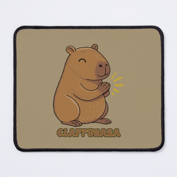Item preview, Happy Capybara - Clappybara - Cartoon Illustration designed and sold by Yeomans Cartoons.