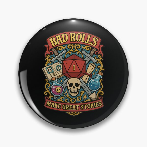 Item preview, Bad Rolls Make Great Stories Tabletop RPG Humor designed and sold by pixeptional.