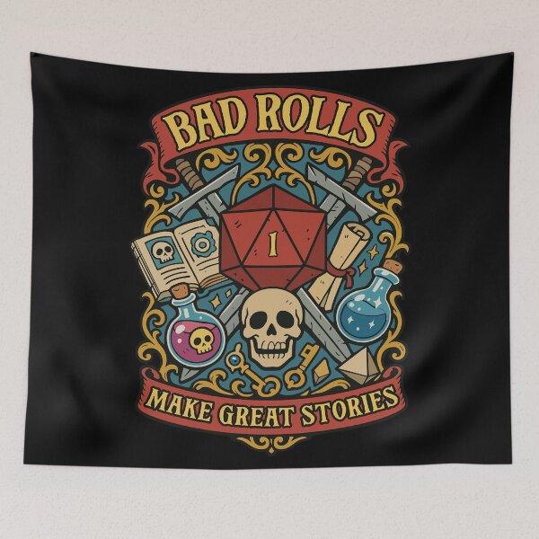 Item preview, Bad Rolls Make Great Stories Tabletop RPG Humor designed and sold by pixeptional.