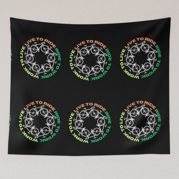 Item preview, Live To Ride, Ride To Work, Work To live Multicolor (DARK) designed and sold by CycleNYC_Designs.