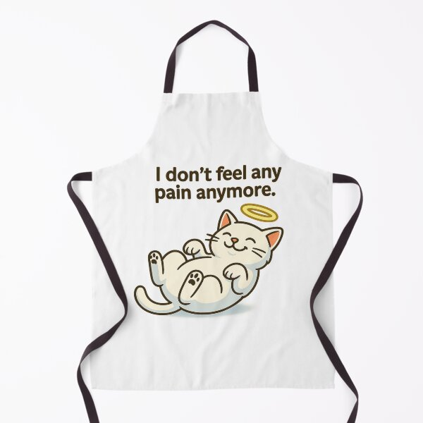 Item preview, I Don’t Feel Any Pain Anymore – Angel Cat Pet Loss Cartoon Design designed and sold by PetSoulPrints.