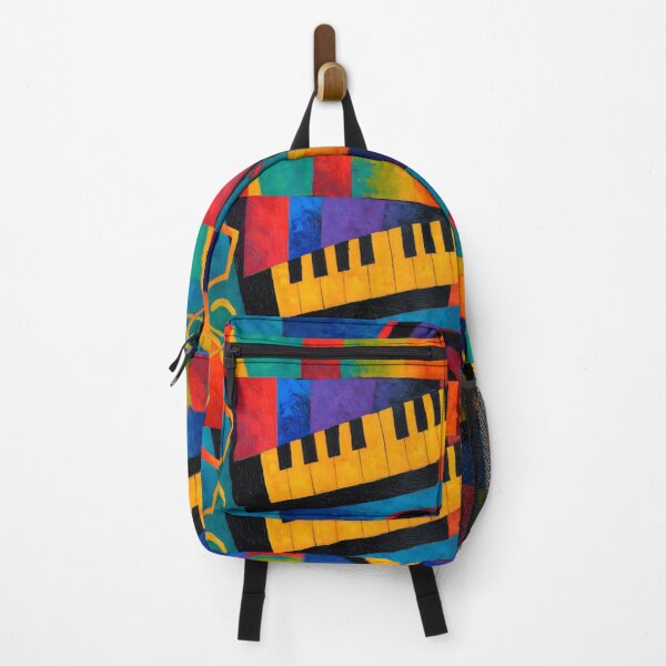 Item preview, Vibrant Abstract Piano Keyboard with Treble Clef and Musical Note in Bold Geometric Shapes designed and sold by OlfactoART Studio.