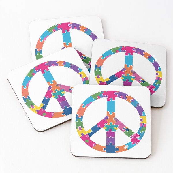 Item preview, Peace Symbol with Multicolored Puzzle Pieces | Creative Design designed and sold by StormArte.